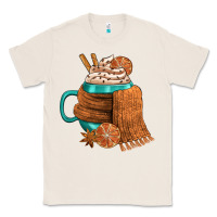 Natural Winter Coffee Cup With Scarf Classic Tee - FaDigitalArtStudio