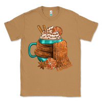 Toasted Coconut Winter Coffee Cup With Scarf Classic Tee - FaDigitalArtStudio