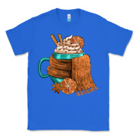 True Royal Winter Coffee Cup With Scarf Classic Tee - FaDigitalArtStudio