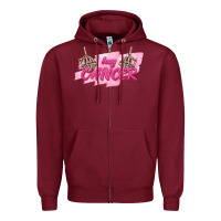 Burgundy Hey Cancer Zipper Hoodie - texasbilliewilder