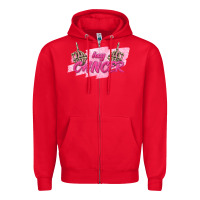 Red Hey Cancer Zipper Hoodie - texasbilliewilder