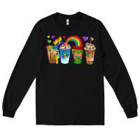 Black lgbtq coffee drinks Long Sleeve Tee - texasbilliewilder