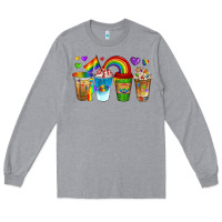 Heather Grey lgbtq coffee drinks Long Sleeve Tee - texasbilliewilder