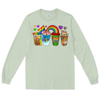 Matcha lgbtq coffee drinks Long Sleeve Tee - texasbilliewilder