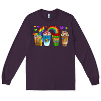 Plum lgbtq coffee drinks Long Sleeve Tee - texasbilliewilder