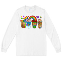 White lgbtq coffee drinks Long Sleeve Tee - texasbilliewilder