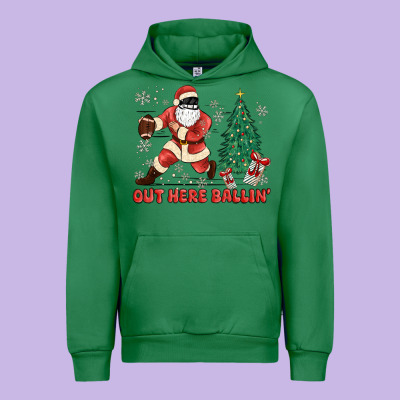 Out Here Ballin' Urban Hoodie Designed By Maliassmallbusiness