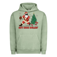 Pigment Oil Green out here ballin' Urban Hoodie - MaliasSmallBusiness