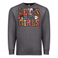 Charcoal Heather let's do this girls baseball Premium Sweatshirt - Jasminsmagicworld