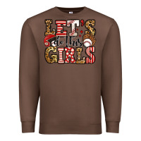 Chestnut let's do this girls baseball Premium Sweatshirt - Jasminsmagicworld