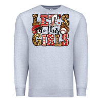 Heather Grey let's do this girls baseball Premium Sweatshirt - Jasminsmagicworld