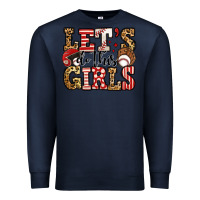 Navy let's do this girls baseball Premium Sweatshirt - Jasminsmagicworld