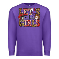 Purple let's do this girls baseball Premium Sweatshirt - Jasminsmagicworld