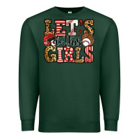 Sports Green let's do this girls baseball Premium Sweatshirt - Jasminsmagicworld