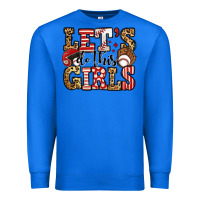 True Royal let's do this girls baseball Premium Sweatshirt - Jasminsmagicworld
