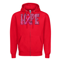 Red Hope Breast Cancer Zipper Hoodie - texasbilliewilder
