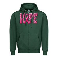 Sports Green Hope Breast Cancer Zipper Hoodie - texasbilliewilder