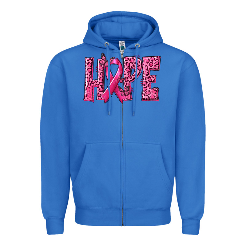 Hope Breast Cancer Zipper Hoodie by texasbilliewilder | Teevron