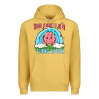 Antique Gold your anxıett is a lying bitch malia Premium Hoodie - MaliasSmallBusiness