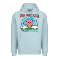 Blue Mist your anxıett is a lying bitch malia Premium Hoodie - MaliasSmallBusiness