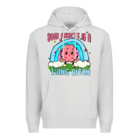Dove Grey your anxıett is a lying bitch malia Premium Hoodie - MaliasSmallBusiness