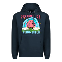 Navy your anxıett is a lying bitch malia Premium Hoodie - MaliasSmallBusiness