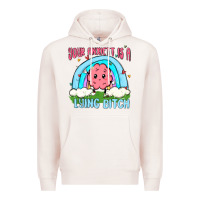 Pale Pink your anxıett is a lying bitch malia Premium Hoodie - MaliasSmallBusiness