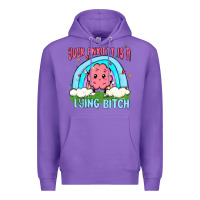 Purple your anxıett is a lying bitch malia Premium Hoodie - MaliasSmallBusiness