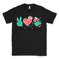 Black peace love nurse Classic Tee - texasbilliewilder