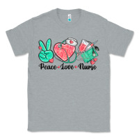 Heather Grey peace love nurse Classic Tee - texasbilliewilder