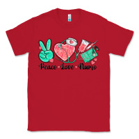 Red peace love nurse Classic Tee - texasbilliewilder