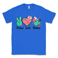 True Royal peace love nurse Classic Tee - texasbilliewilder