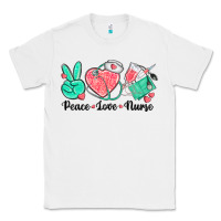 White peace love nurse Classic Tee - texasbilliewilder