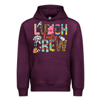 Mauve Wine lunch lady crew Urban Hoodie - NancyCooperArtShop