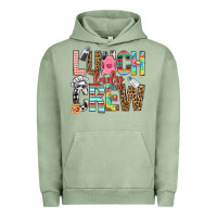 Pigment Oil Green lunch lady crew Urban Hoodie - NancyCooperArtShop