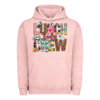 Pigment Salmon lunch lady crew Urban Hoodie - NancyCooperArtShop
