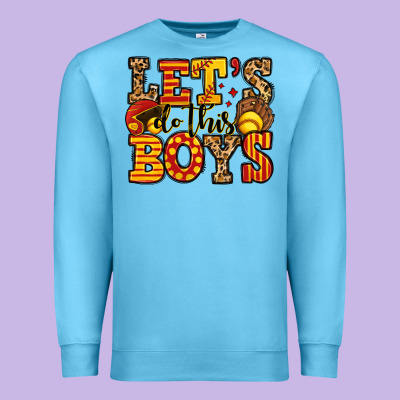 Let's Do This Boys Softball Premium Sweatshirt Designed By Jasminsmagicworld