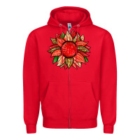 Red strawberry sunflower Zipper Hoodie - Zillion Design Studio