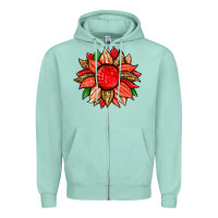 Seafoam strawberry sunflower Zipper Hoodie - Zillion Design Studio
