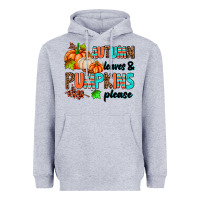 Heather Grey autumn leaves pumpkin please Heavyweight Hoodie - AdoDesignShop