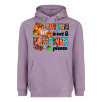 Lavender autumn leaves pumpkin please Heavyweight Hoodie - AdoDesignShop