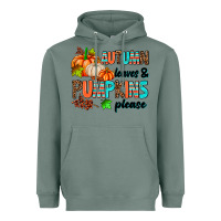 Sage autumn leaves pumpkin please Heavyweight Hoodie - AdoDesignShop