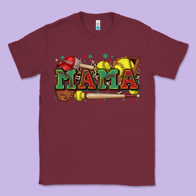 Mama Softball Classic Tee Designed By Zillion Design Studio