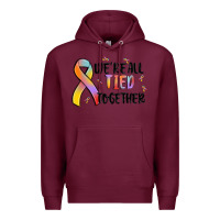 Burgundy we are all tied together Premium Hoodie - MaliasSmallBusiness