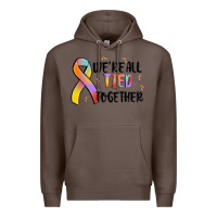 Coffee we are all tied together Premium Hoodie - MaliasSmallBusiness