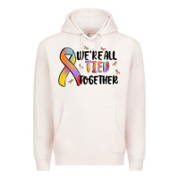 Pale Pink we are all tied together Premium Hoodie - MaliasSmallBusiness