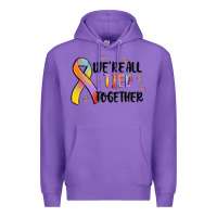 Purple we are all tied together Premium Hoodie - MaliasSmallBusiness