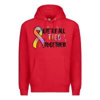 Red we are all tied together Premium Hoodie - MaliasSmallBusiness