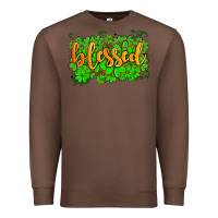 Chestnut blessed with  shamrocks Premium Sweatshirt - AdoDesignShop
