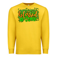 Lemon blessed with  shamrocks Premium Sweatshirt - AdoDesignShop